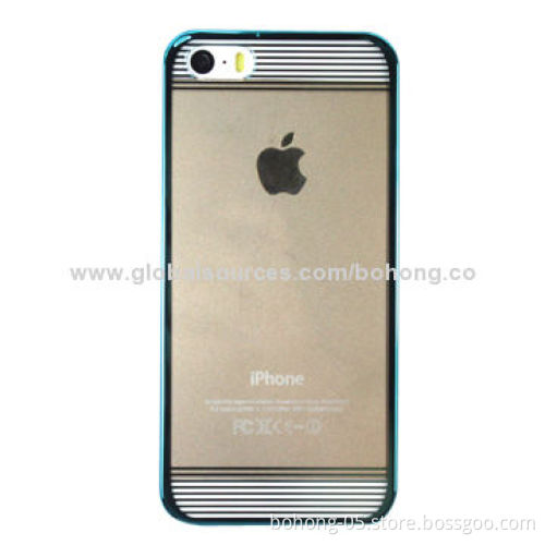 Plating case for iPhone 5s, transparent PC with plating pattern